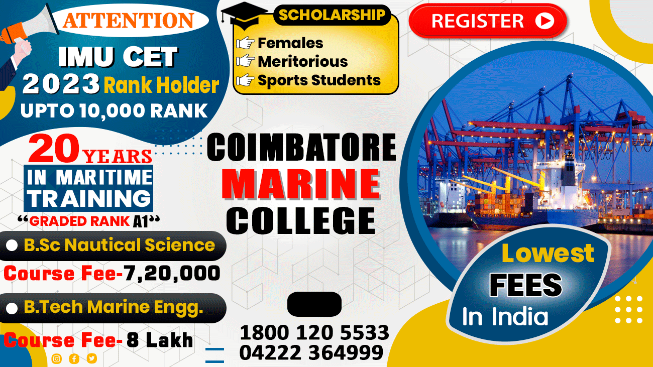 CMC_Admission_Notification_For_GP Rating_DNS Course_B.Sc Nautical Science_Marine_Engineering_GME Course_ETO Course